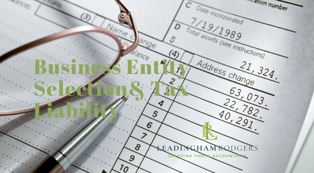 Choosing Your Business Entity Selection and Tax Liability | Montgomery AL